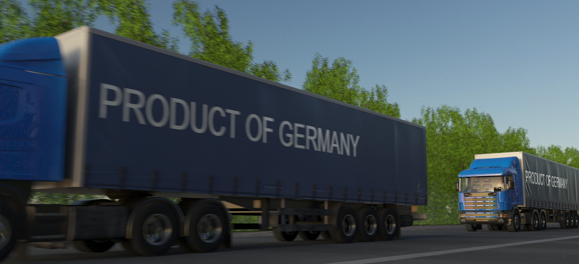 LKW transportiert deutsche Produkte / Quelle: Alexey Novikov-AdobeStock