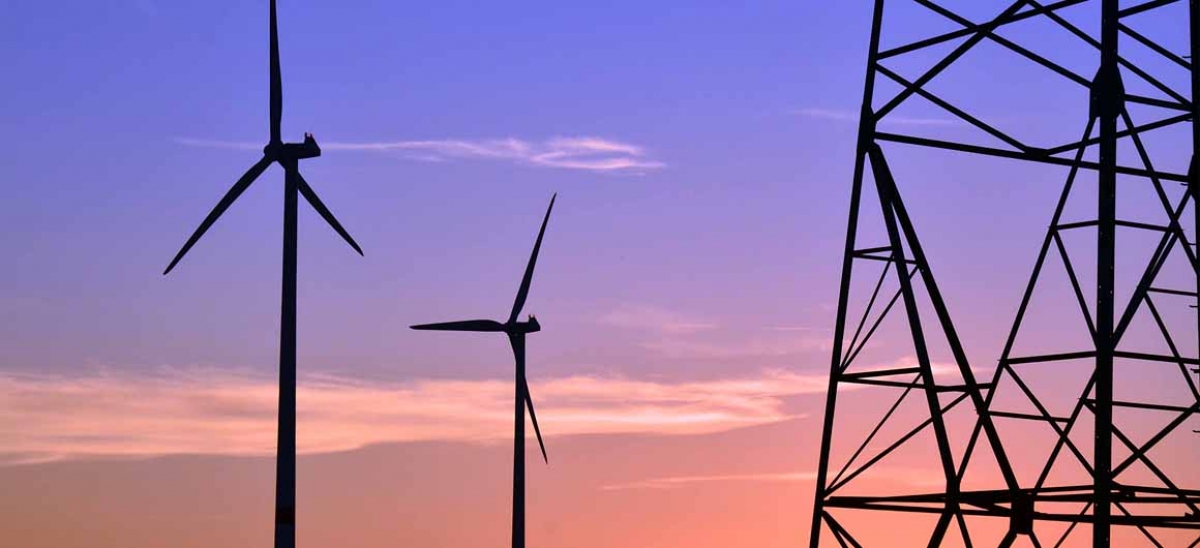 Windpark zur Gewinnung von erneuerbarem Strom