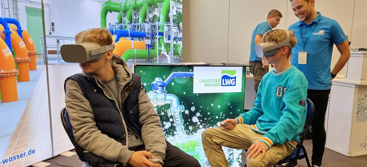 Virtuelle Eindrücke von der LWG als Arbeitgeber mitgenommen und anschließend ins Gespräch zu den Zukunftschancen bei dem regionalen Wasserversorger gegangen 
