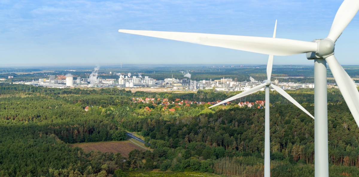Luftbild des Industriestandortes Schwarzheide